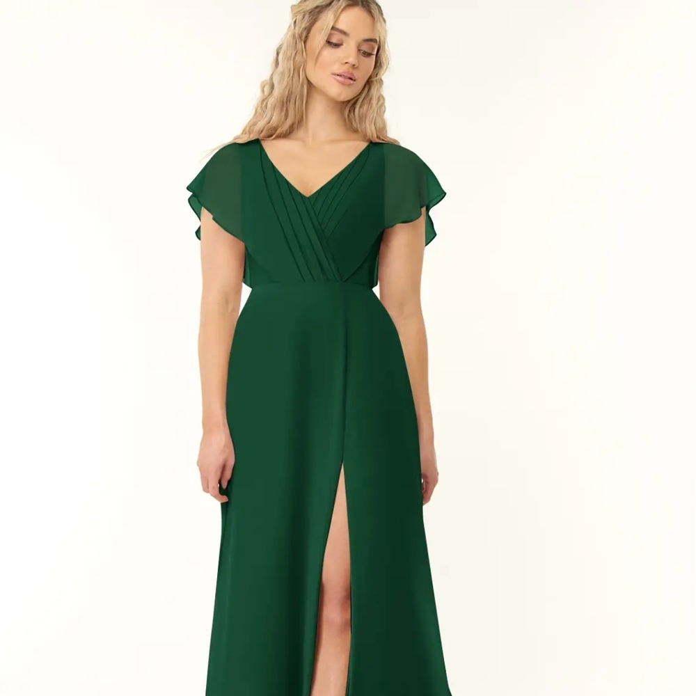 Azazie Forest Green Maxi Dress